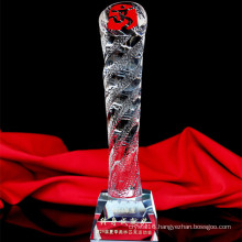 Cylinder K9 Glass Crystal Trophy for Souvenir